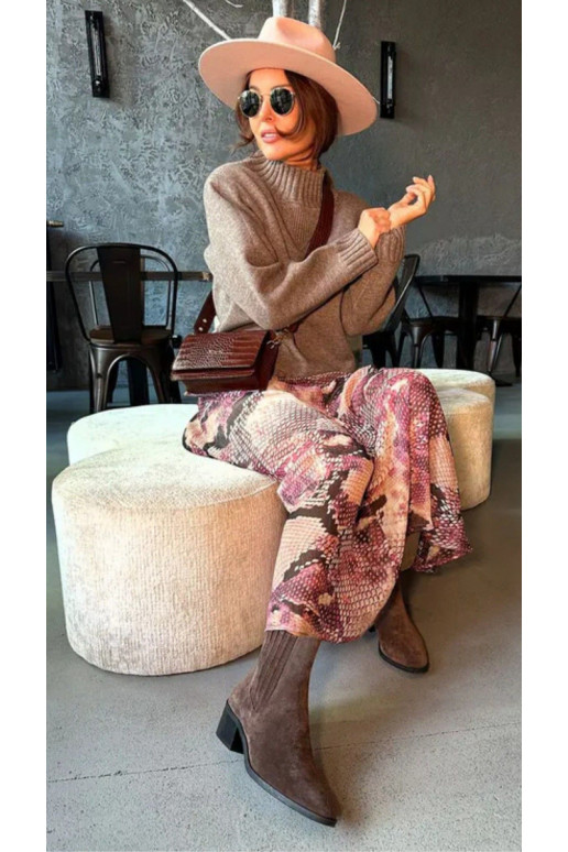 de camurça Botas com aquecimento no interior cor marrom Arelia