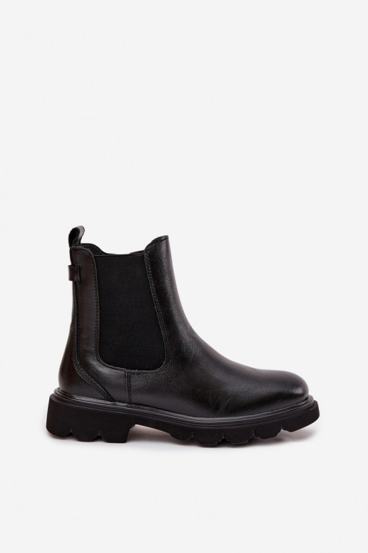 botas elegantes Feminino aquecimento Casal o castelo cor preta Rivelia