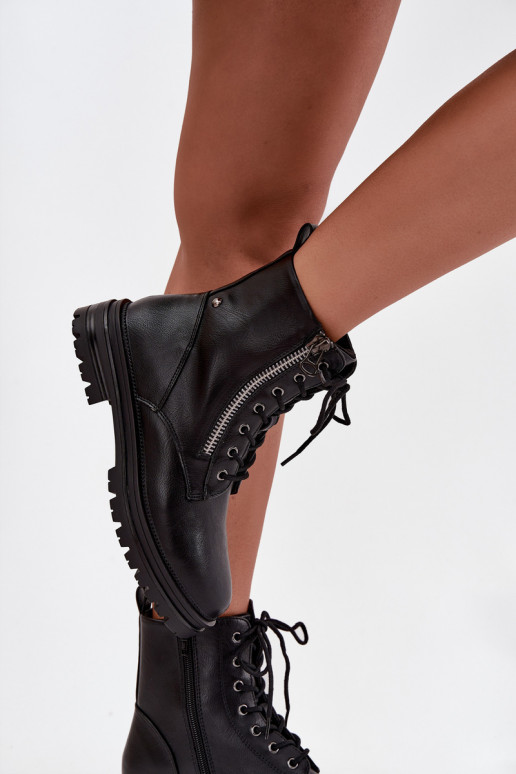 Botins de trabalho Feminino aquecimento cor preta Ivonelle