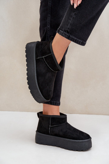 Botas de neve femininas com plataforma em preto "Ninala"