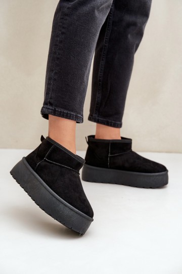 Botas de neve femininas com plataforma em preto "Ninala" 2