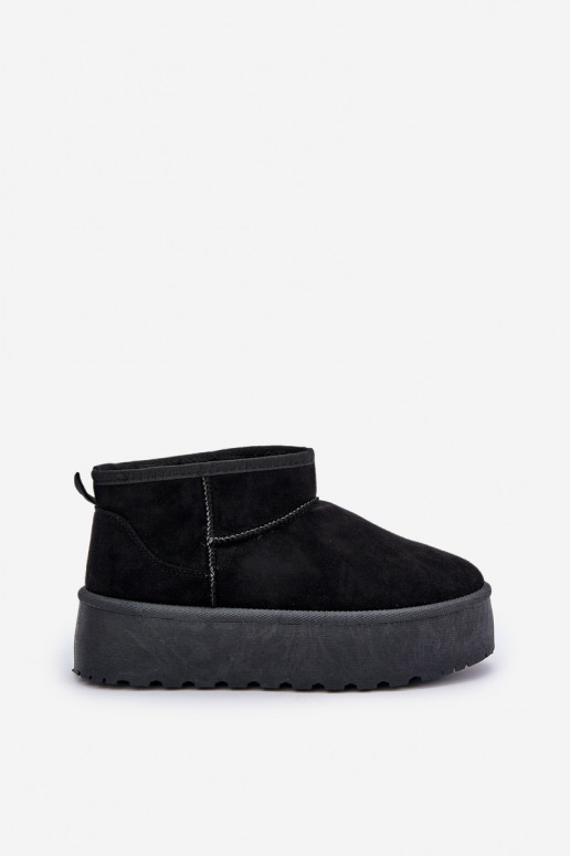 Feminino Botas de neve com uma plataforma cor preta Ninala