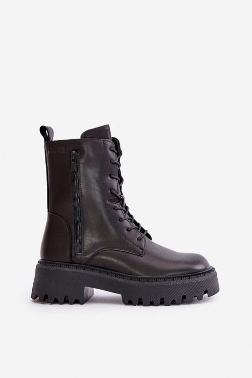 Pele aquecimento Botins de trabalho Feminino Big Star OO274A387 cor preta