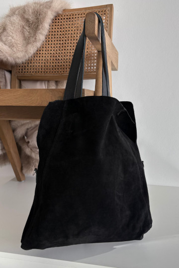 Bolsa de camurça sintética preta Miraya 2