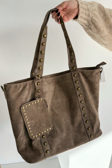 Bolsa feminina com decoração na cor marfim Kynelle 2