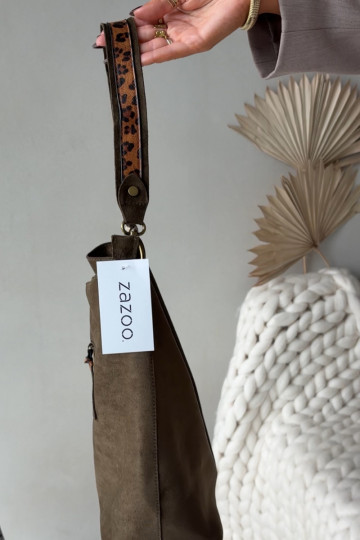 Portátilde camurça ecológicau Escurozielona Deliane 2