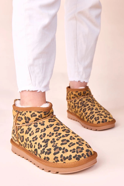 Botas de neve de camurça natural com...