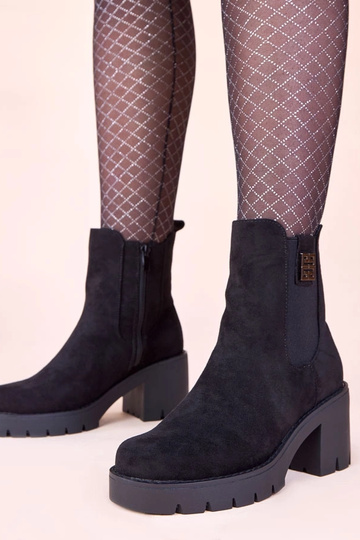 Botas de cano curto pretas com elástico Stilla