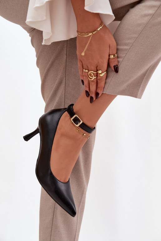 sapatos de salto alto Sapato com alças cor preta Perrine