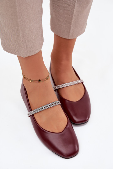 Bailarinas FemininoBłyszczącymi Paskami Borgonha Ilirene