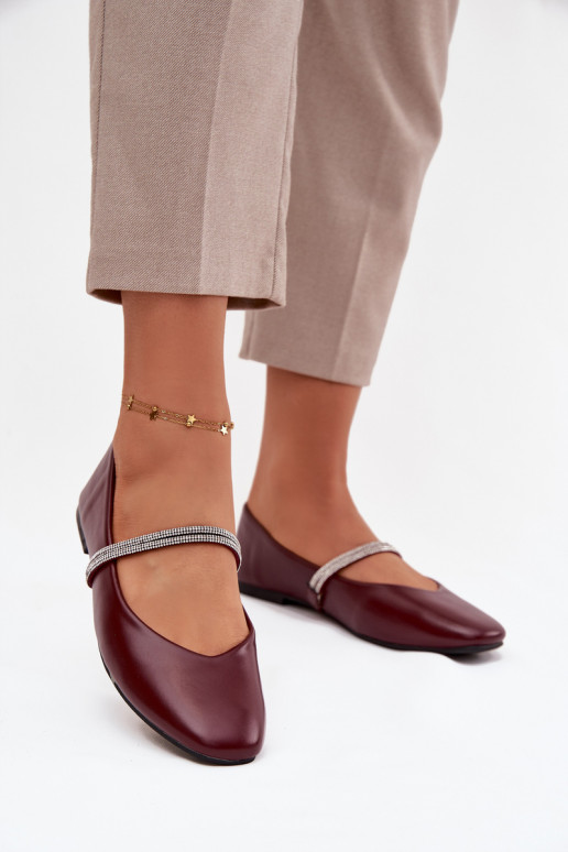 Bailarinas FemininoBłyszczącymi Paskami Borgonha Ilirene