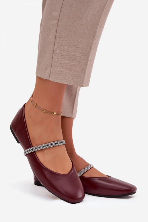 Bailarinas FemininoBłyszczącymi Paskami Borgonha Ilirene