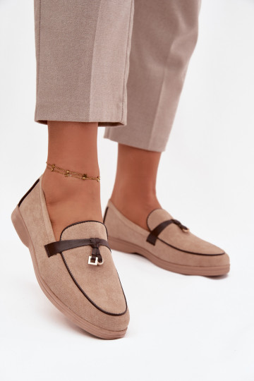 Mocassins Mocassins Femininode camurça ecológicau bege DarParaen 2