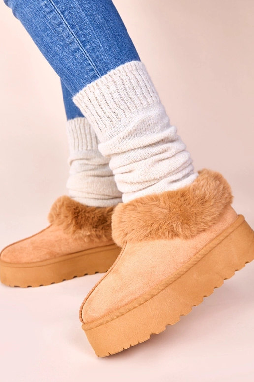 Botas de neve marrons com pelagem Deesi