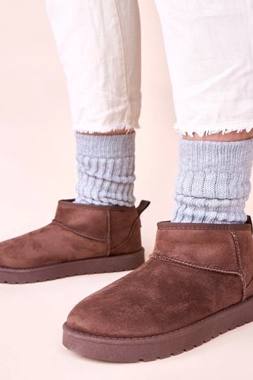 Botas de neve cor chocolate com pelagem Elriee