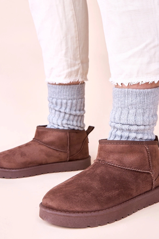 Botas de neve cor chocolate com...