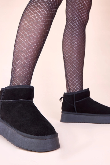 Botas de neve pretas de camurça natural Armona