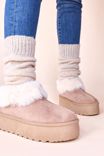 Botas de neve cor areia escura com pelagem Deesi 2