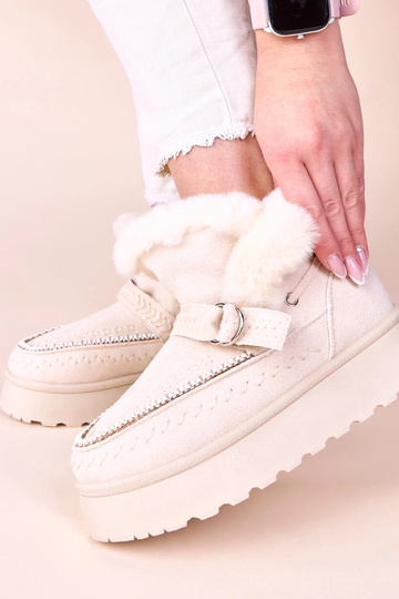 Botas de neve cor areia com... 2