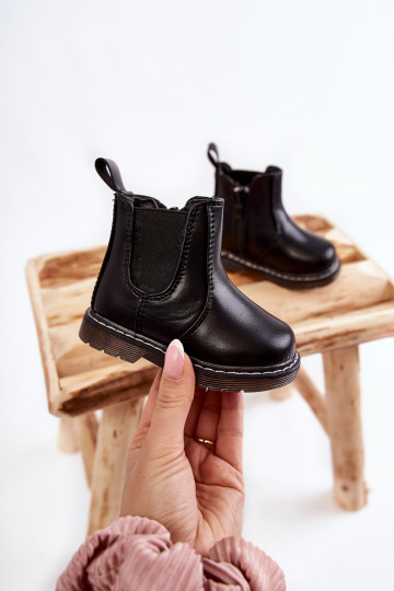 Botas infantis aquecidas na cor preta Porky 2