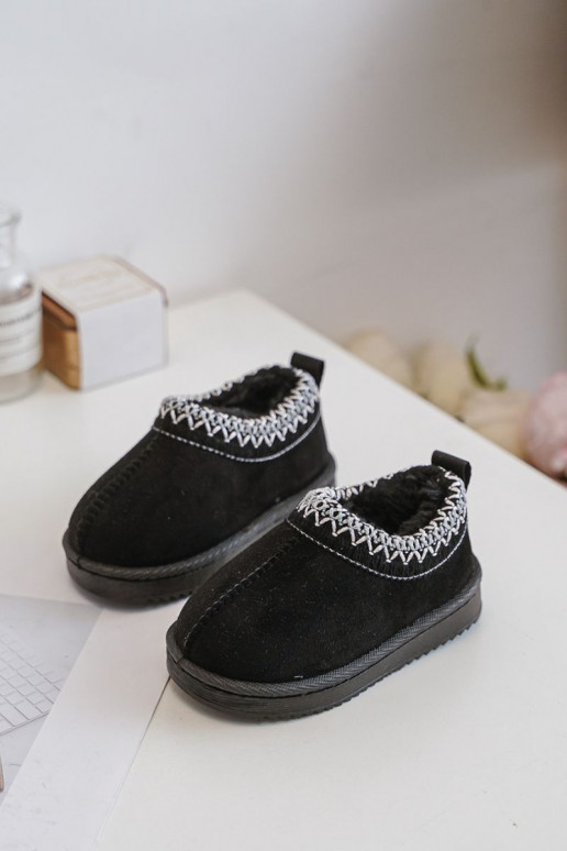 Botas de neve para criança com plataforma, isoladas com pelo no interior, em preto Vilabria