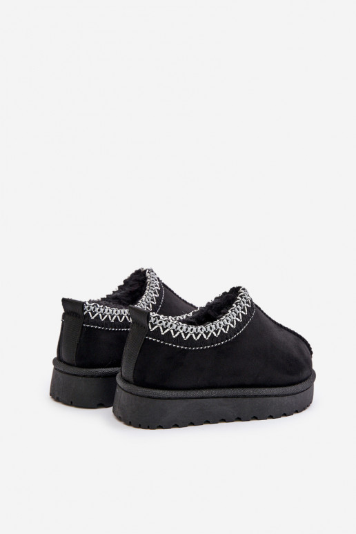 Botas de neve para criança com plataforma, isoladas com pelo no interior, em preto Vilabria