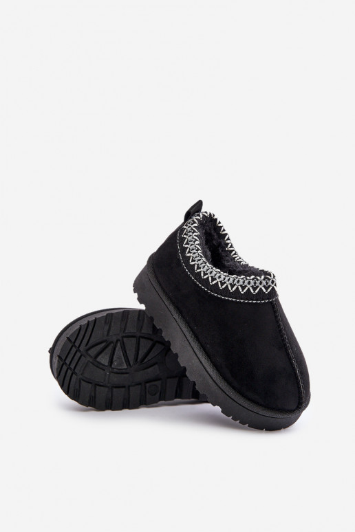 Botas de neve para criança com plataforma, isoladas com pelo no interior, em preto Vilabria