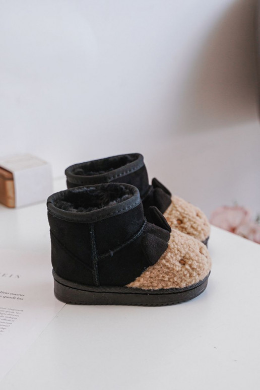 Botas de neve infantis quentes Lamy cor preta Esandira