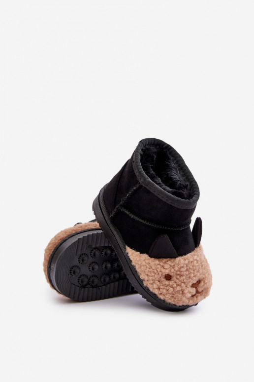 Botas de neve infantis quentes Lamy cor preta Esandira