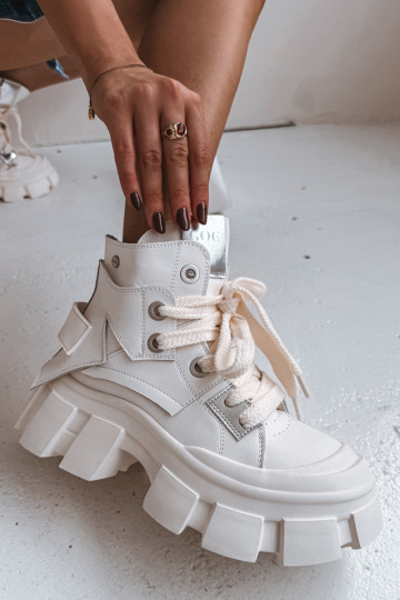 Pele aquecimento Estilo esportivo Botas GOE SS2N4055 cor branca