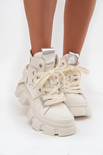 Pele aquecimento Estilo esportivo Botas GOE SS2N4055 cor branca 2