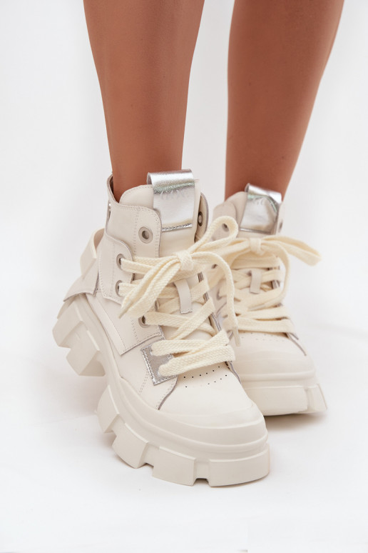 Pele aquecimento Estilo esportivo Botas GOE SS2N4055 cor branca