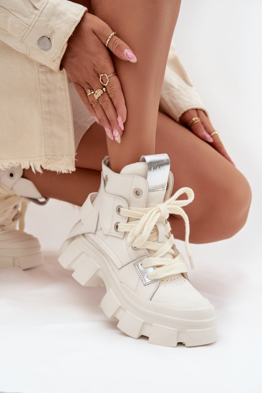 Pele aquecimento Estilo esportivo Botas GOE SS2N4055 cor branca