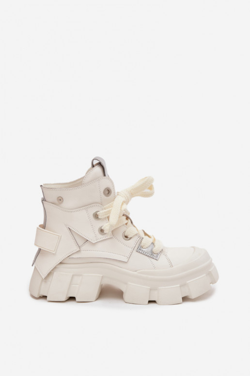 Pele aquecimento Estilo esportivo Botas GOE SS2N4055 cor branca