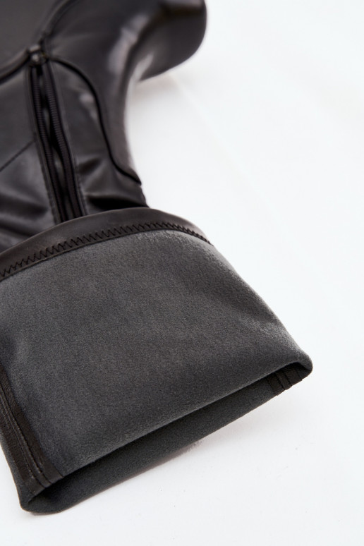 Botas femininas de cano longo com plataforma na cor preta "Terisse"