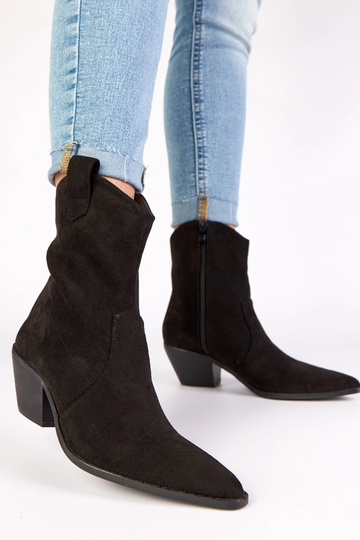 Botins de cowboy pretos com salto Alka 2