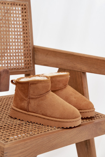 Botas de neve Infantil Juventude aquecimento com pelo por dentro cor marrom Mireya 2