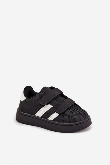 Ténis infantis modelo Sneakers em couro sintético, cor preta, Renel