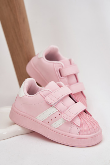 Ténis infantis modelo Sneakers em couro sintético, cor rosa, Renel