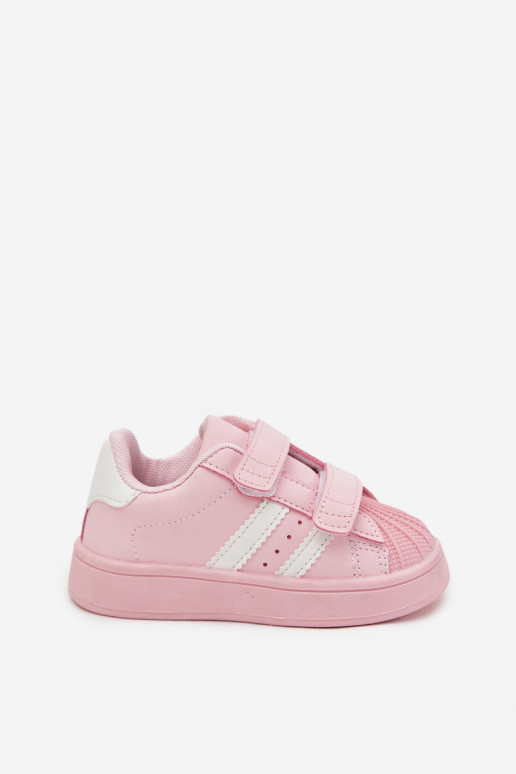 Ténis infantis modelo Sneakers em couro sintético, cor rosa, Renel