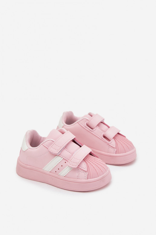 Ténis infantis modelo Sneakers em couro sintético, cor rosa, Renel