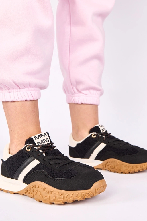 Ténis pretos quentes com pelagem Sanna