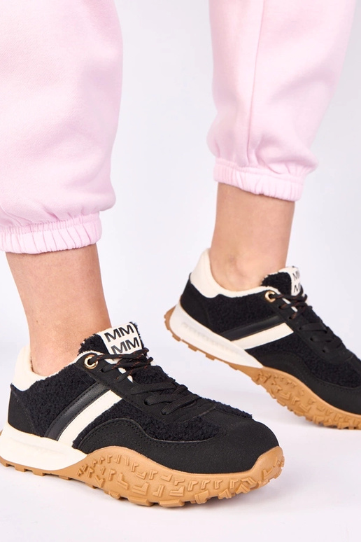 Ténis pretos quentes com pelagem Sanna