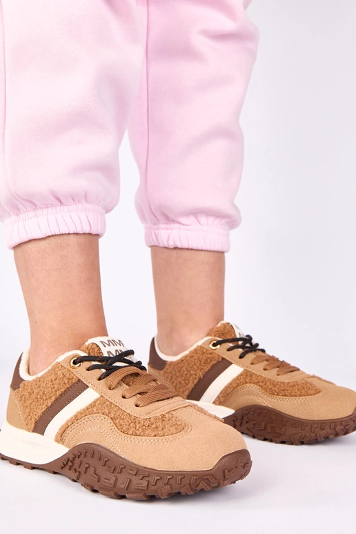 Ténis marrons quentes com pelagem Sanna