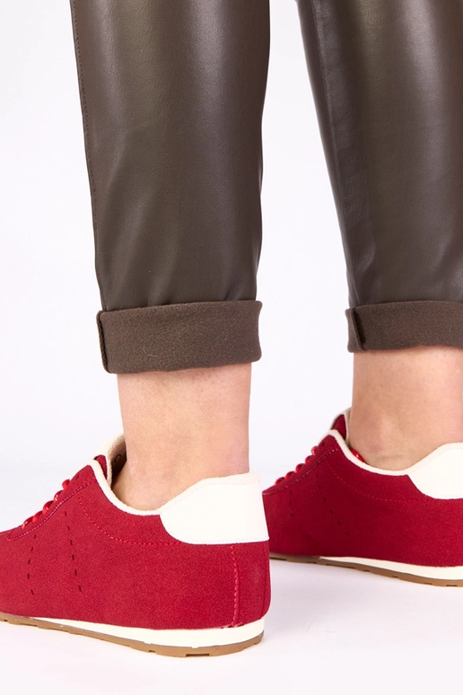 Ténis vermelhos com detalhe branco Birna