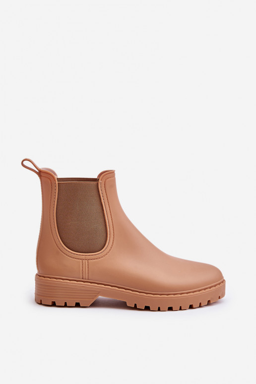 Botas de borracha FemininoElastycznymi EMstaParakami cor marrom Ciariel