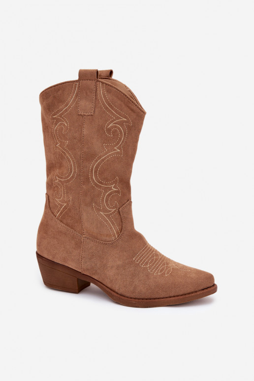 Botas de coParaboy femininas com salto aquecimento bege Lovelle