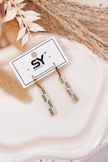 com detalhes elegantesi EMiszące com olhos brilhantes Stal Pozłacana