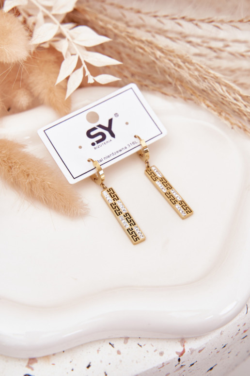 com detalhes elegantesi EMiszące com olhos brilhantes Stal Pozłacana