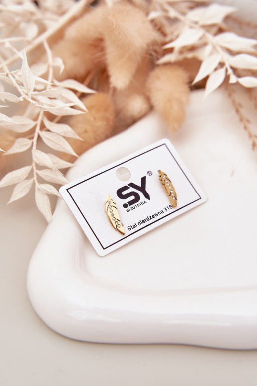 com detalhes elegantesi Listki com olhos brilhantes Stal NierdzeParana cor dourada